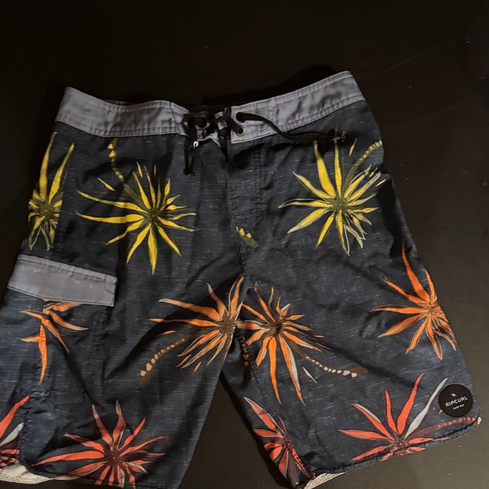 Rip Curl Men's Board Shorts - Charcoal, Orange, Yellow